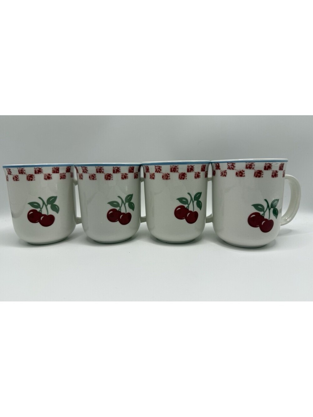 Mainstays "Cherry Orchard" Pattern Ceramic Mugs set of 4